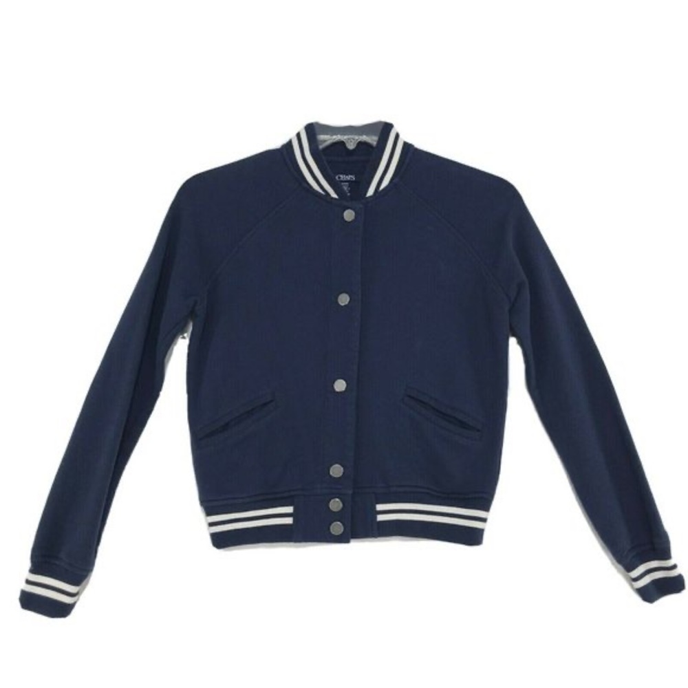 Chaps Snap Front Varsity Jacket Womens Sz Large